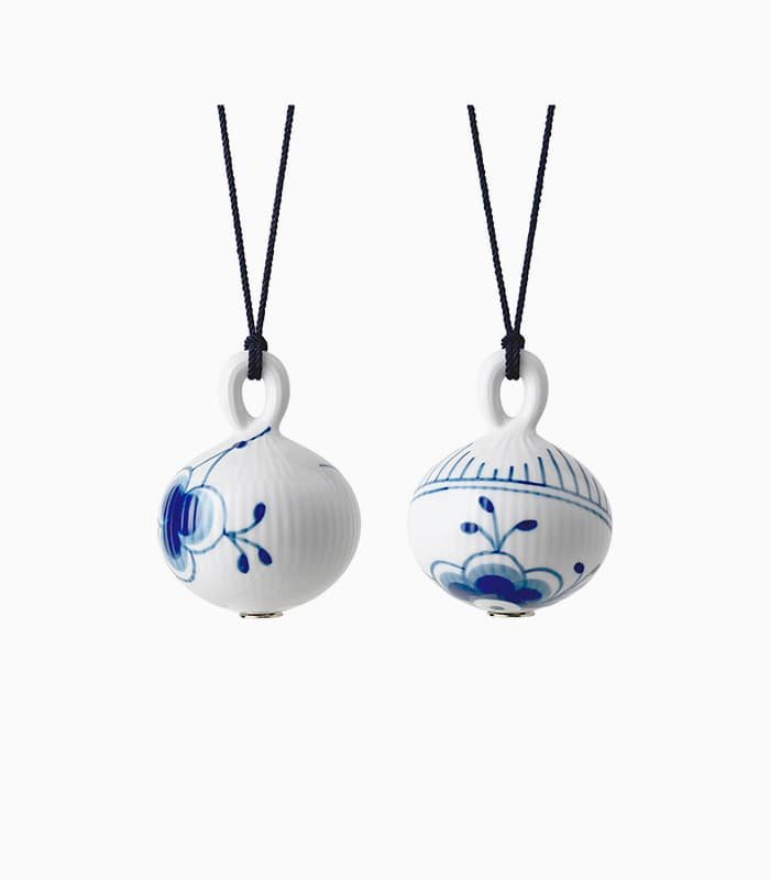 Blue Fluted Christmas Bauble